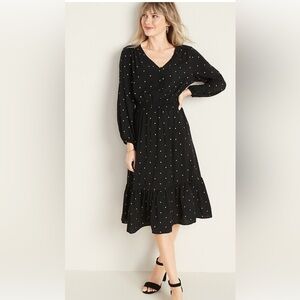 Midi waist defined tiered dress